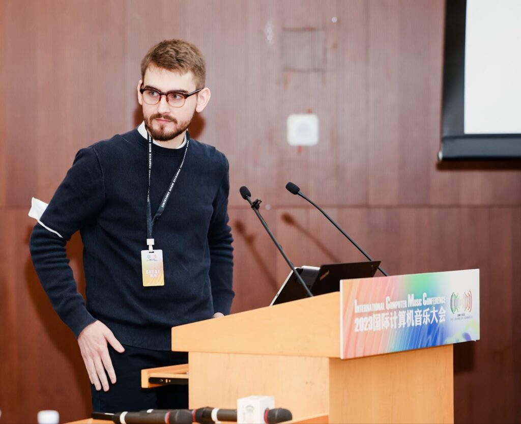 2023年度採択:International Computer Music Conference(ICMC2023)国際学会での研究報告の発表(ニコラ・ブロシェック)